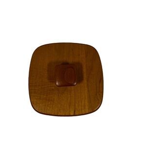Longaberger Woodcrafts Square Basket Lid 5.5" Replacement Wood With Handle